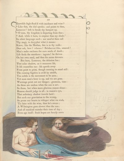 Youngs Night Thoughts、33ページ、そのように、ダイヤルが話します。そしてあなたを指します 作： William Blake